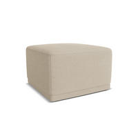 POUF Chenille Stoff Beige - Beige/Schwarz, Kunststoff/Textil (65/40/65cm) - Makamii