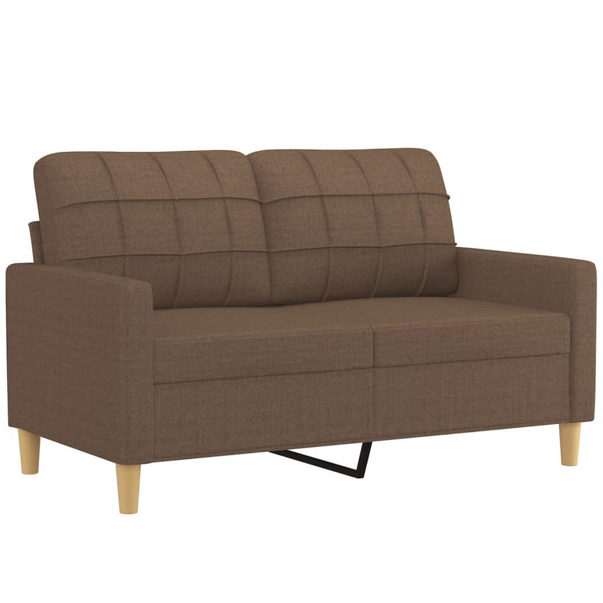 SOFAGARNITUR 4-TLG. Mit Kissen Braun Stoff - Braun, Textil (50/41/60cm) - vidaXL