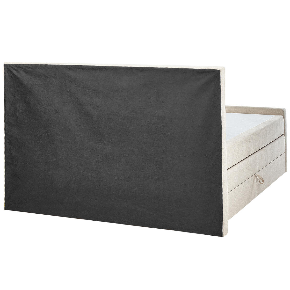BOXSPRINGBETT 160/200cm Helles Beige Aristocrat - Beige, Textil (160/200cm) - Beliani