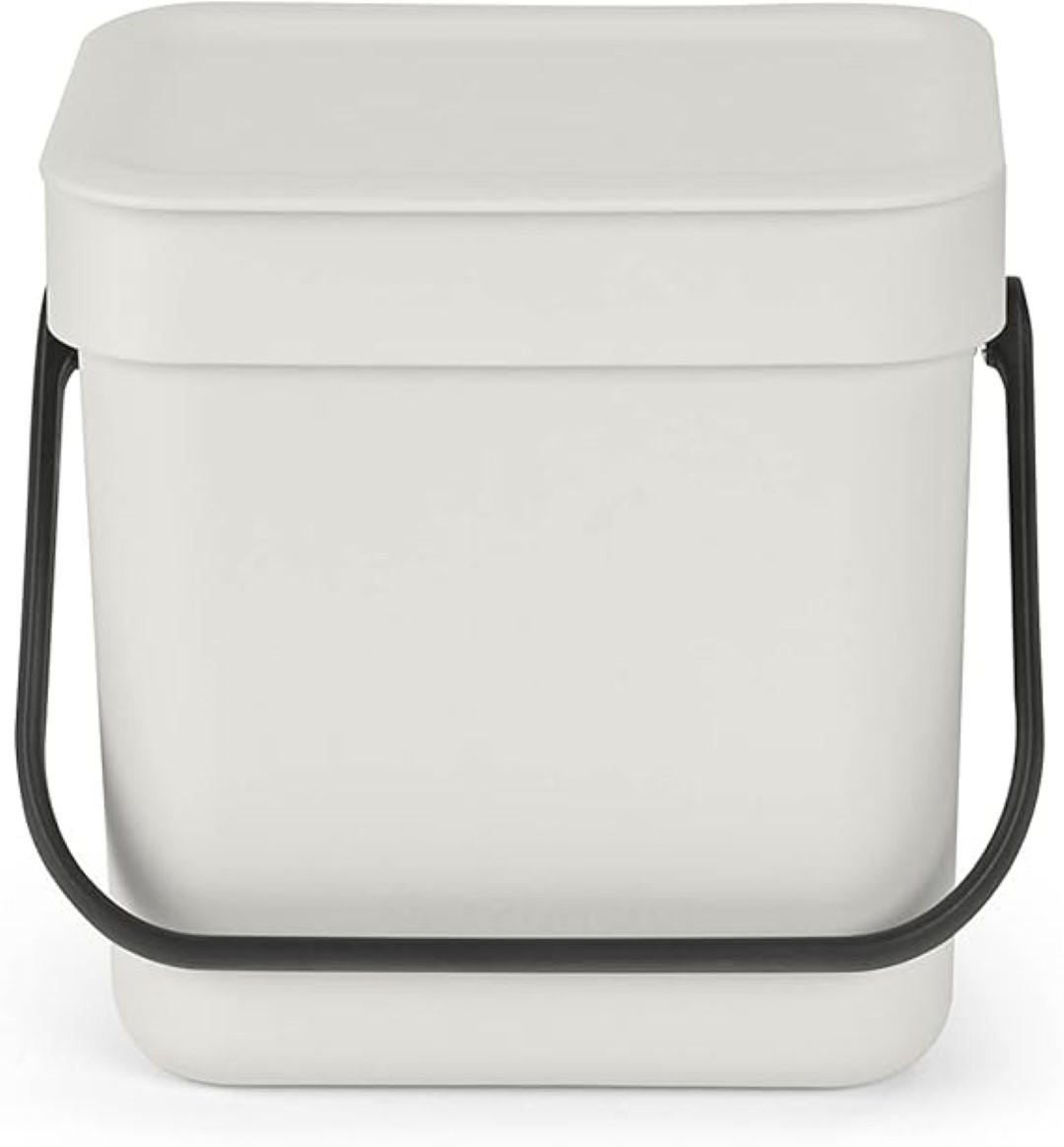 MÜLLEIMER Mit Stay Open Deckel 3 Liter 17,4 x 18,8 x 13,9 cm Kunststoff Hellgrau - Grau, Kunststoff (18.8/17.4/13.9cm) - PROREGAL