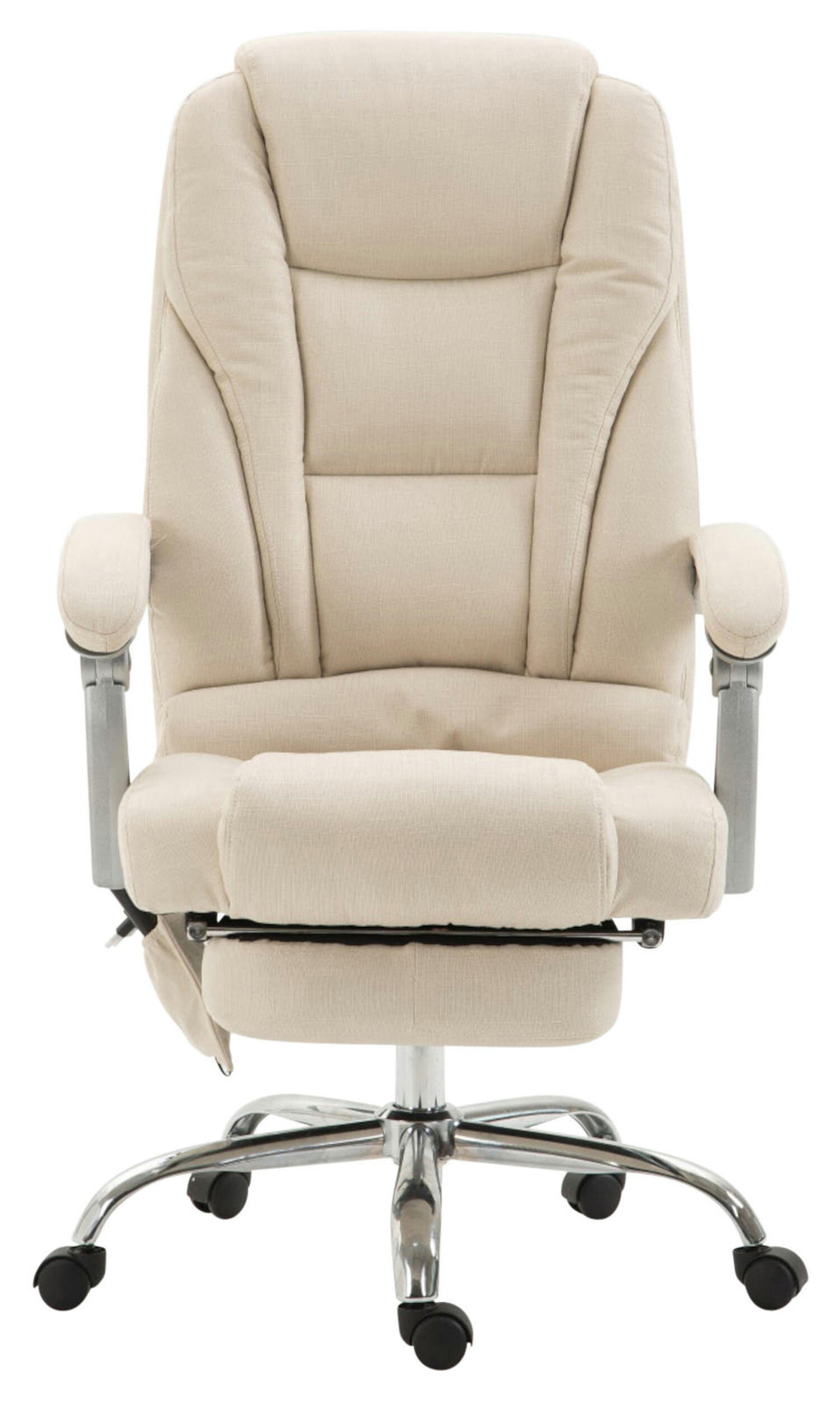 BÜROSTUHL Pacira, Stoff mit Massagefunktion Creme - Creme, Textil/Metall (68/127/64cm) - TPFLiving
