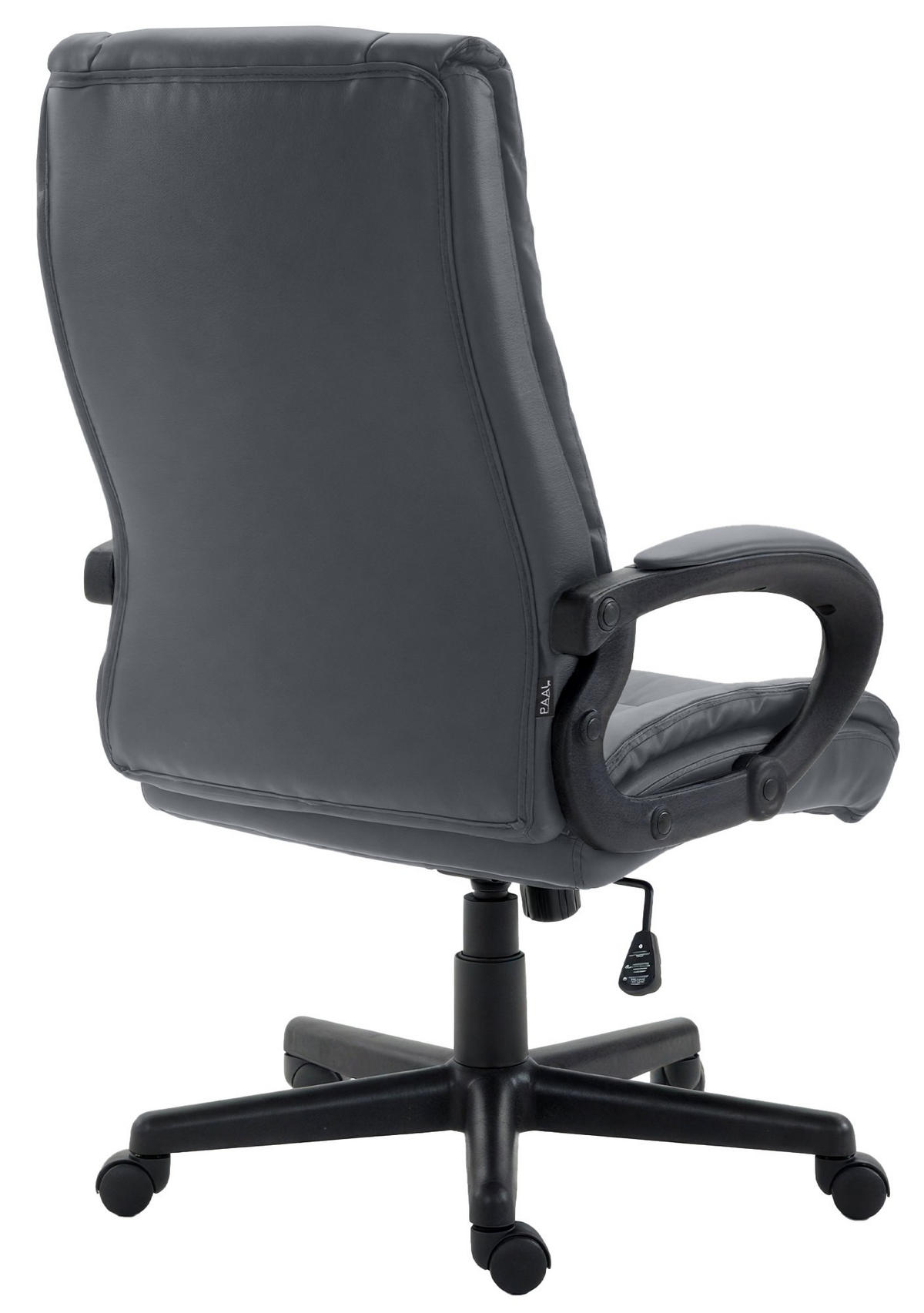CHEFSESSEL Lederlook Grau - Schwarz/Grau, Kunststoff/Textil (66/106/70cm) - CLP