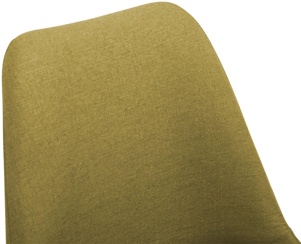 DREHSTUHL Stoff grün - Schwarz/Grün, Textil/Metall (48/76/57cm) - CLP