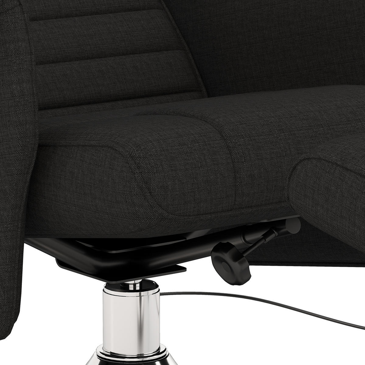 MASSAGESESSEL mit Fußhocker, elektrischer Relaxsessel mit Liegefunktion Schwarz - Schwarz, Textil/Metall (95/88/78cm) - HOMCOM