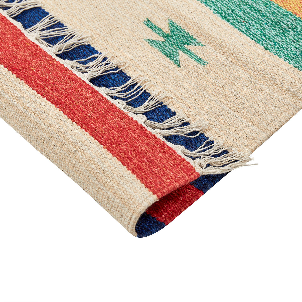 KELIM-TEPPICH Margara 200/140 cm - Multicolor, Textil (140/200cm) - Beliani
