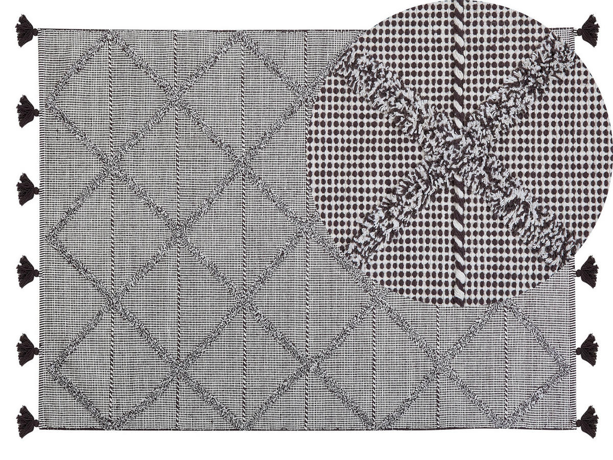 KURZFLOR-TEPPICH Tuzla 200/140 cm - Braun, Textil (140/200cm) - Beliani