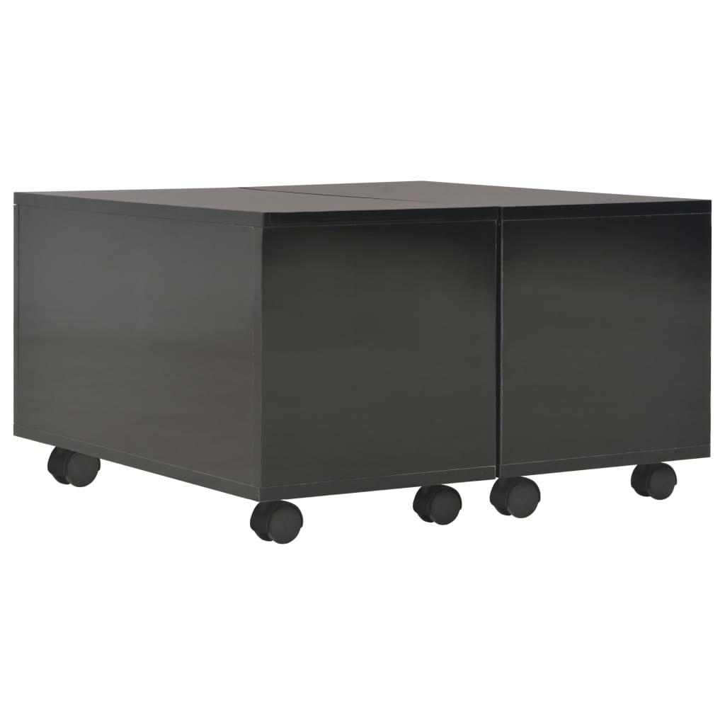 COUCHTISCH Hochglanz-Schwarz 60x60x35 cm Holzwerkstoff - Schwarz, Holzwerkstoff (60/60/35cm) - furnicato
