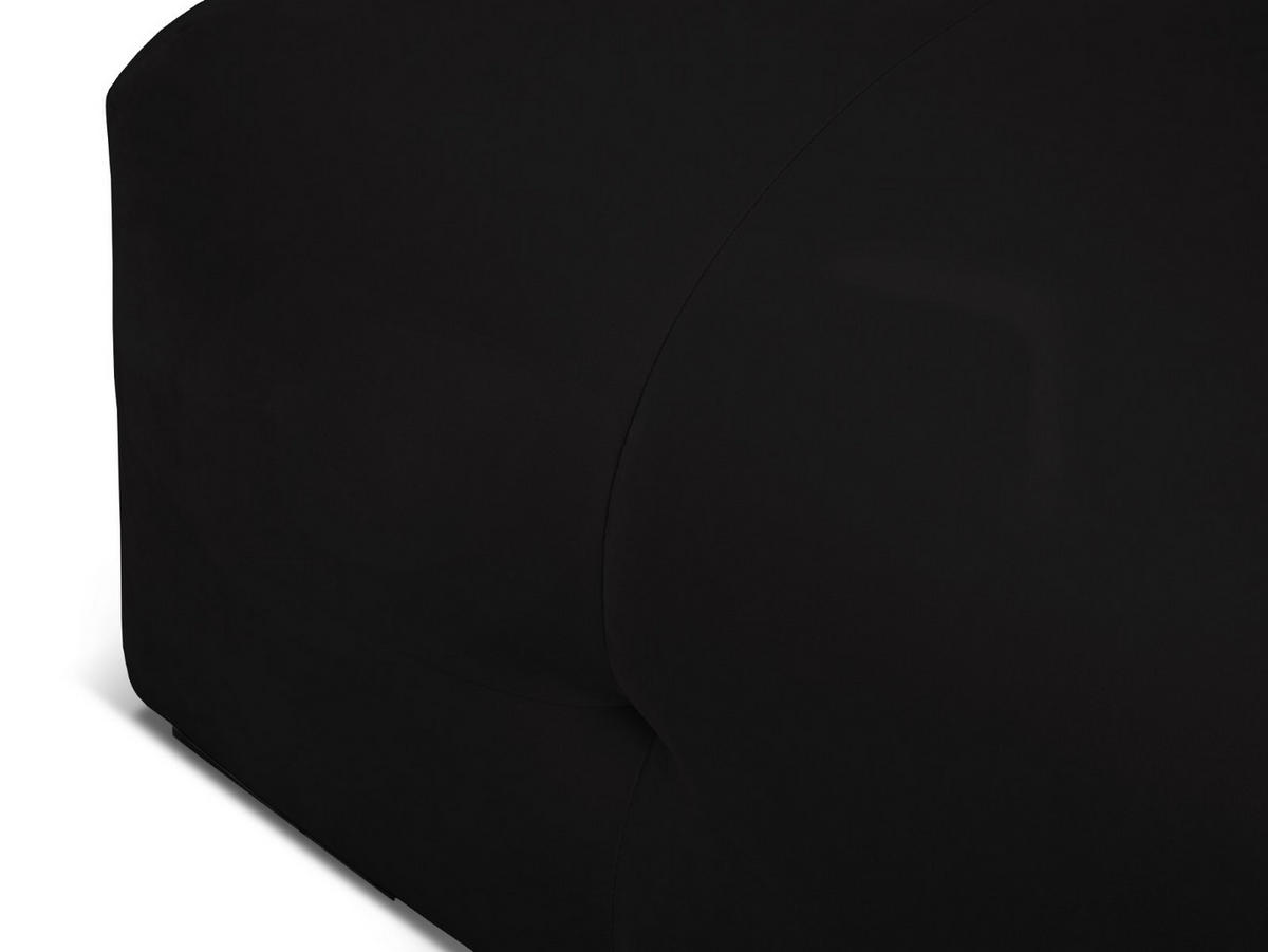POUF Kendal aus Samt schwarz - Schwarz, Textil (104/45/72cm) - Micadoni
