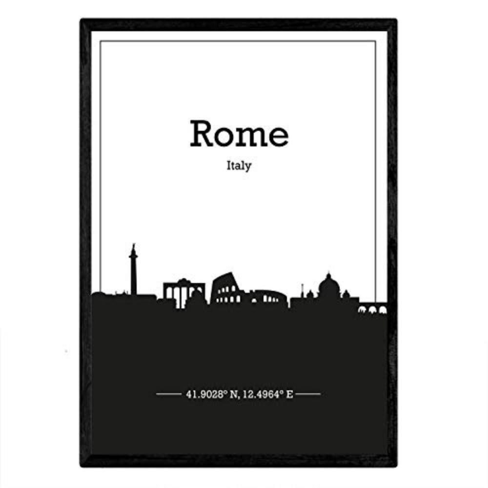 POSTER Rom Skyline A3 Rahmenlos - Klar, Papier (29.7/5/42cm) - Nacnic