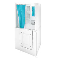 SENIORENDUSCHE Wanne Whirlpool S02D-WP-B-L 100x78x205cm - Weiß, Glas/Kunststoff (100/78/205cm) - AcquaVapore by Sandra Jentho