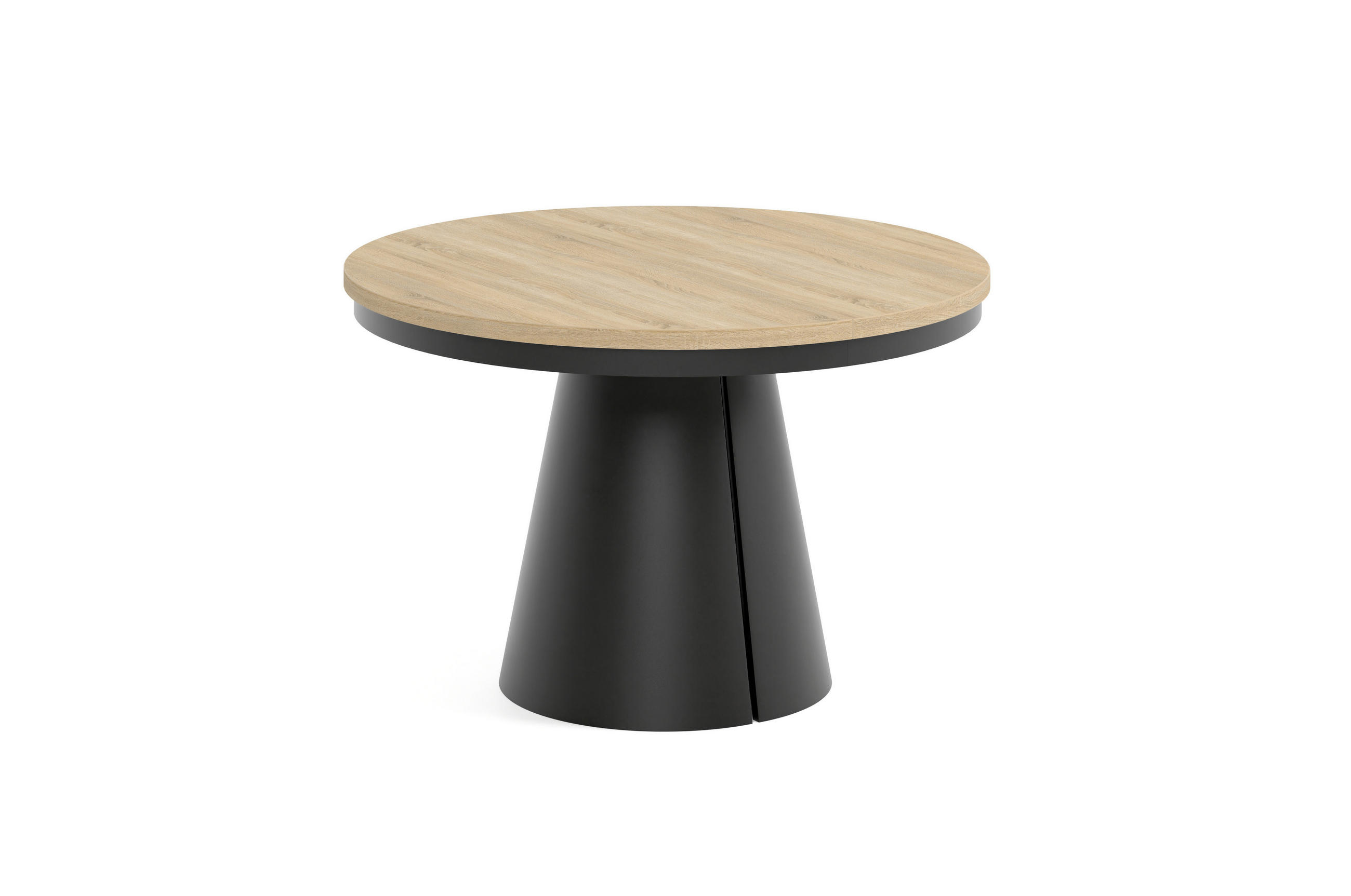 ESSTISCH CALMA Bis - Schwarz/Sonoma Eiche, Holzwerkstoff/Metall (120/120/76cm) - Meblini