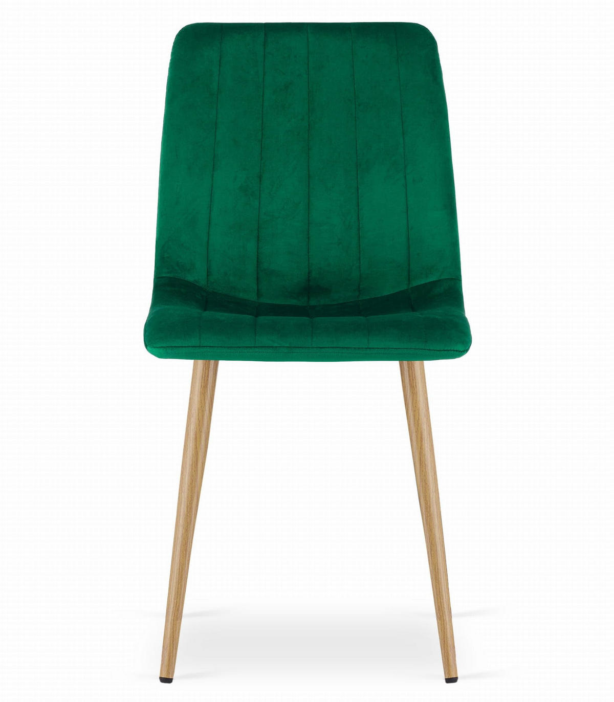 ESSZIMMERSTUHL 4er Set Grüner Velours, Gepolsterte Sitzfläche, Metallfüße, Modernes Design - Grün, Textil (46/86/56cm) - Best For Home