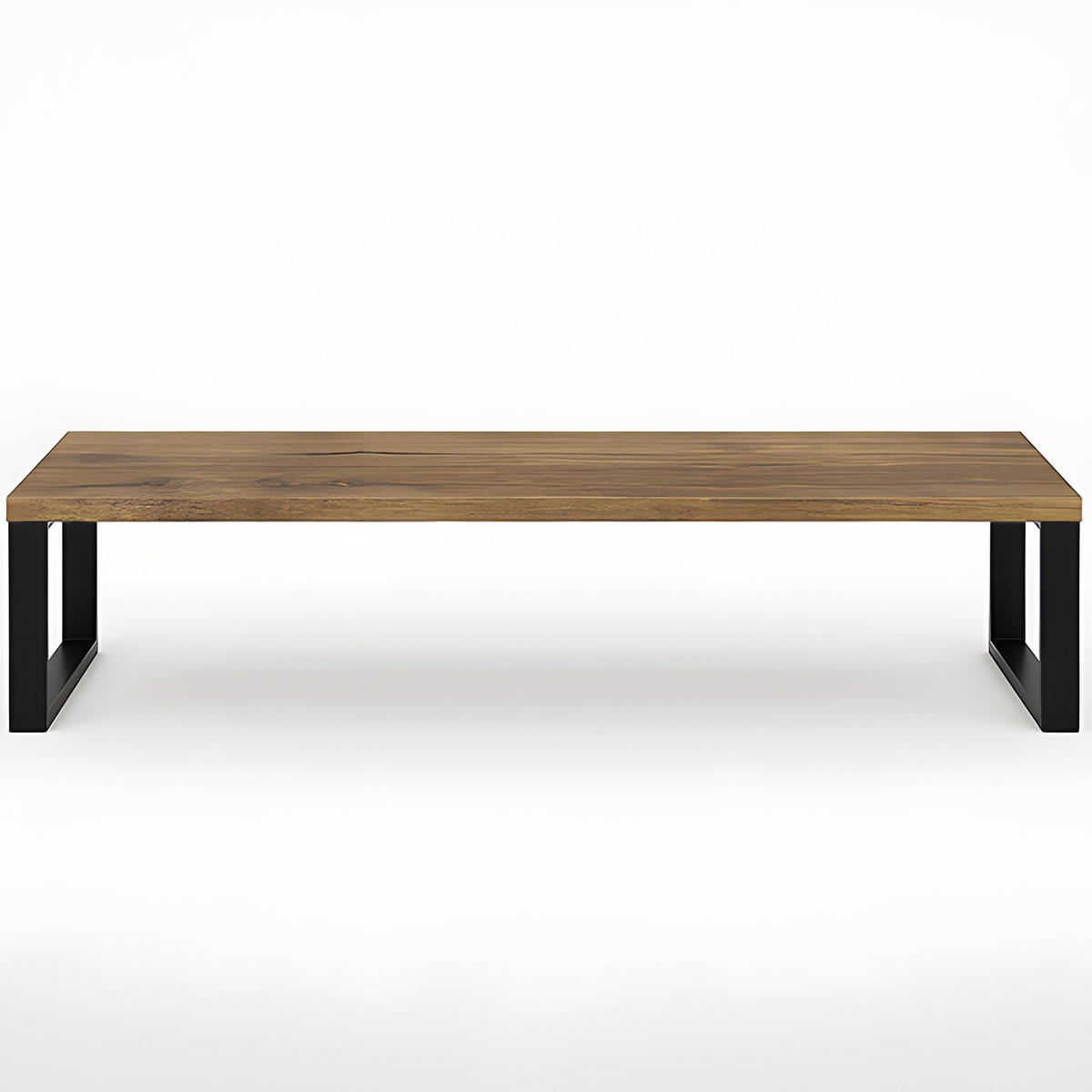 SCHREIBTISCHAUFSATZ Holzoptik Metall Erlefarben Schwarz Monitorablage 90x20x10 cm - Erlefarben/Schwarz, Holzwerkstoff/Metall (20/90/10cm) - Begryf