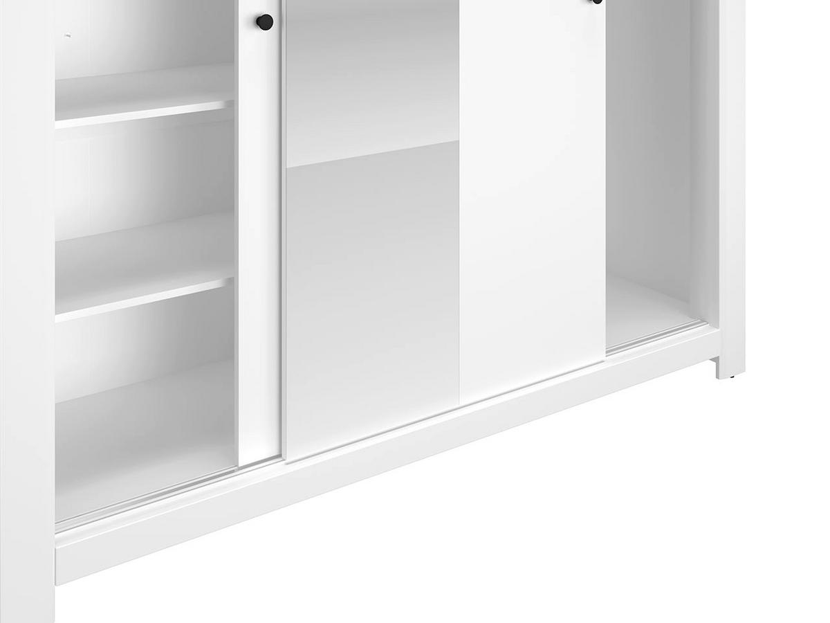 KLEIDERSCHRANK – 200 cm – Lahti – Weiß - Weiß, Holzwerkstoff (200/201/62cm) - hi-markt