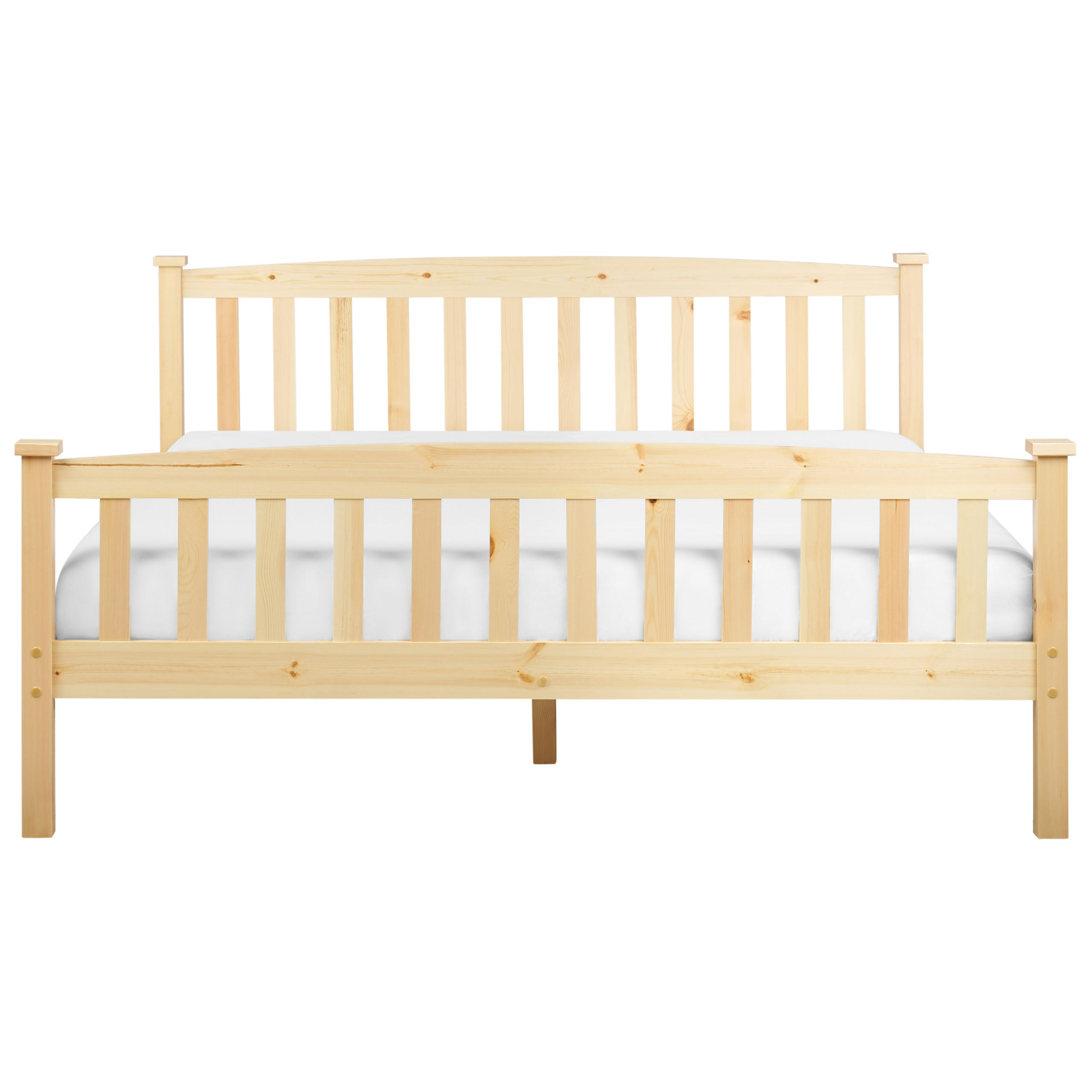 BETT mit Lattenrost 160x200 cm Heller Holzfarbton Giverny - Hellbraun, Holz (160/200cm) - Beliani