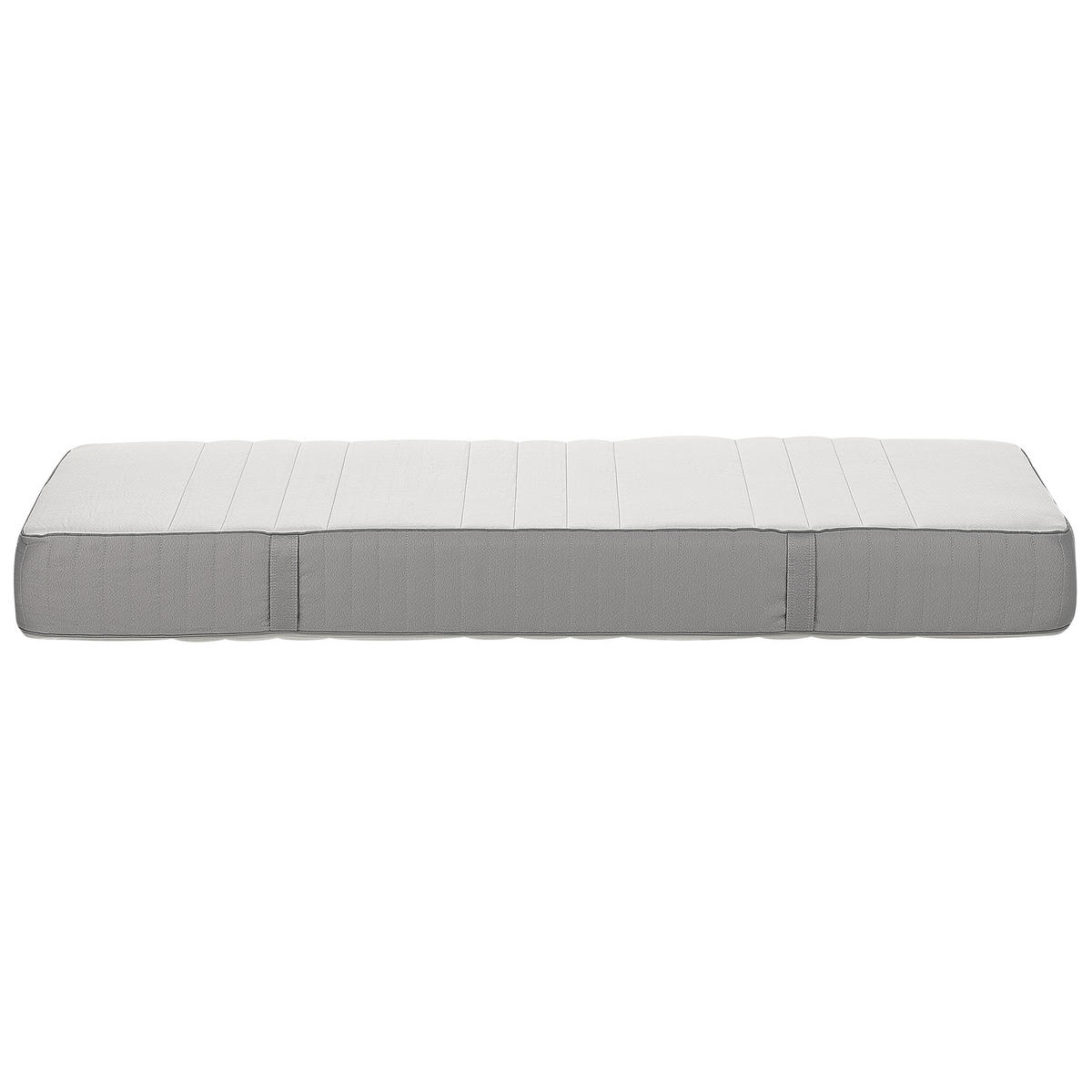 MEMORY-SCHAUMMATRATZE H2/3 Mittel 90/200 cm Whisper - Weiß, Textil (90/200cm) - Beliani
