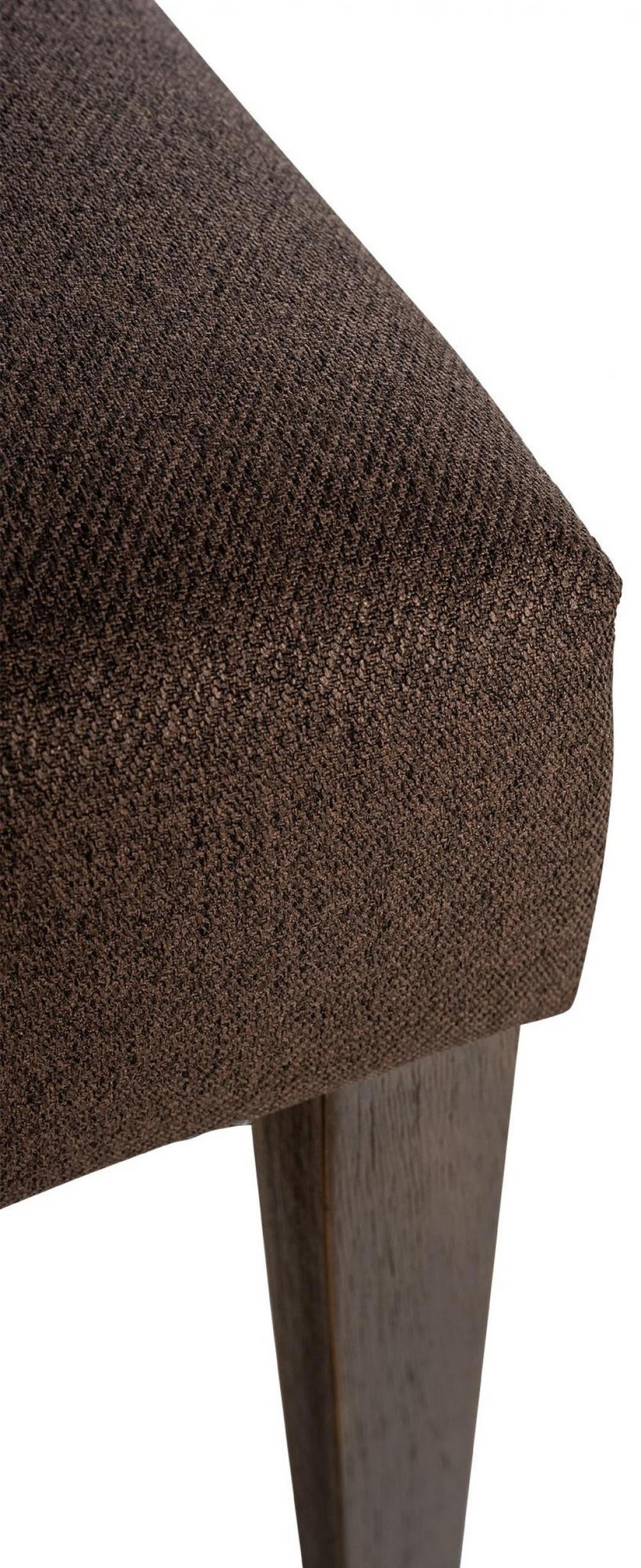 STUHL 2er Set Stoff braun - Walnussfarben/Braun, Holz/Textil (45/98/63cm) - CLP