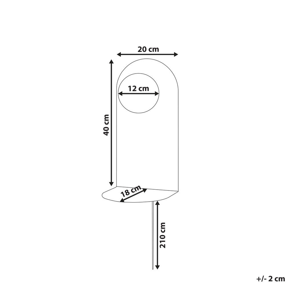 Thumbnail - Beliani Wandlampe, Grau, Weiß, Metall, 20x40x18 cm, Lampen & Leuchten, Innenbeleuchtung, Wandleuchten