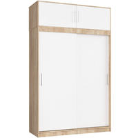 KLEIDERSCHRANK Eiche Sonoma, Weiß 245/150/60 - Weiß/Sonoma Eiche, Holzwerkstoff (150/245/60cm) - RAUMHIRSCH FURNITURE