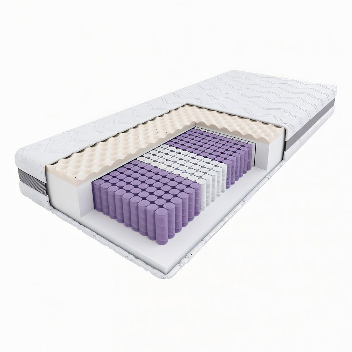 TASCHENMATRATZE Original Multi - Weiß, Textil (100/200cm) - Mr Mattress
