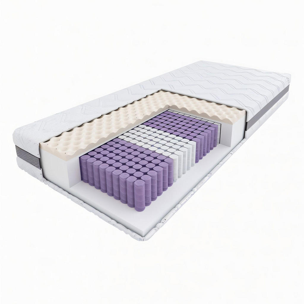 Thumbnail - Mr Mattress Taschenmatratze, Weiß, Textil, H3, Rechteckig, 160x200 cm, antibakteriell, Bezug abnehmbar/waschbar, optimal...