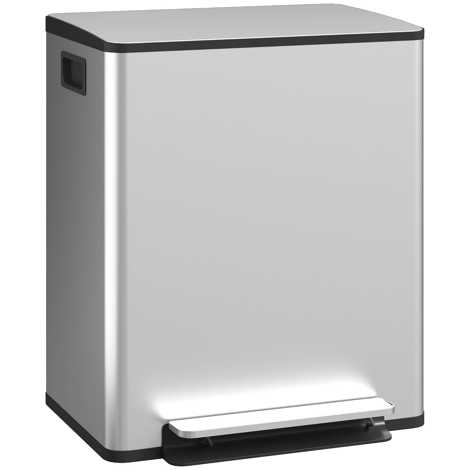 XXXLutz Mülltrenner Silber 47.7x56x37.5 cm