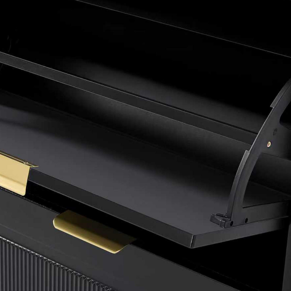 SCHUHSCHRANK 60/114/24 cm Schwarz aus MDF und Spanplatte mit Kippsicherung - Schwarz, Holzwerkstoff (60/114/24cm) - OKMYHOME