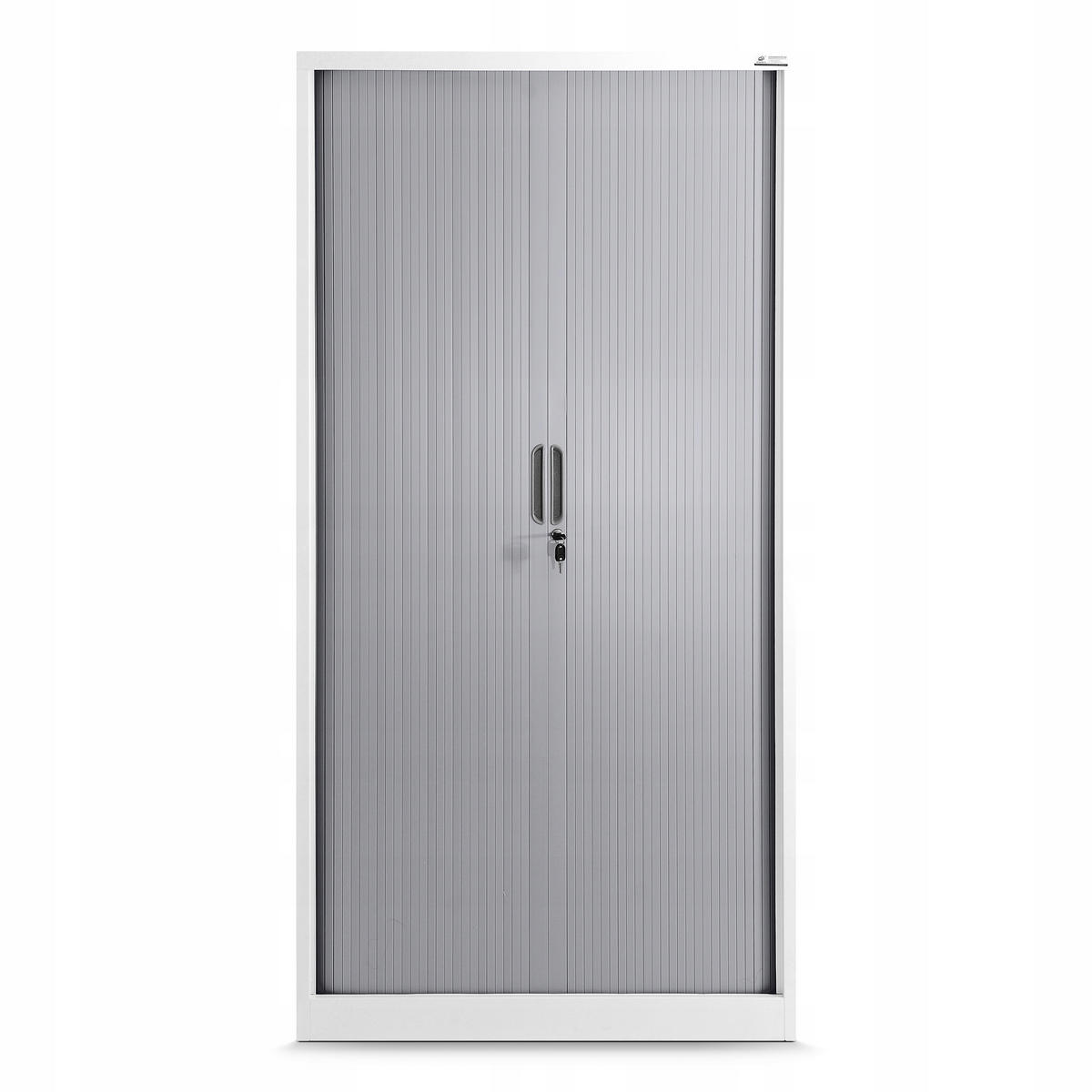 ROLLADENSCHRANK DAMIAN - Weiß/Grau, Metall (90/185/45cm) - Jan Nowak