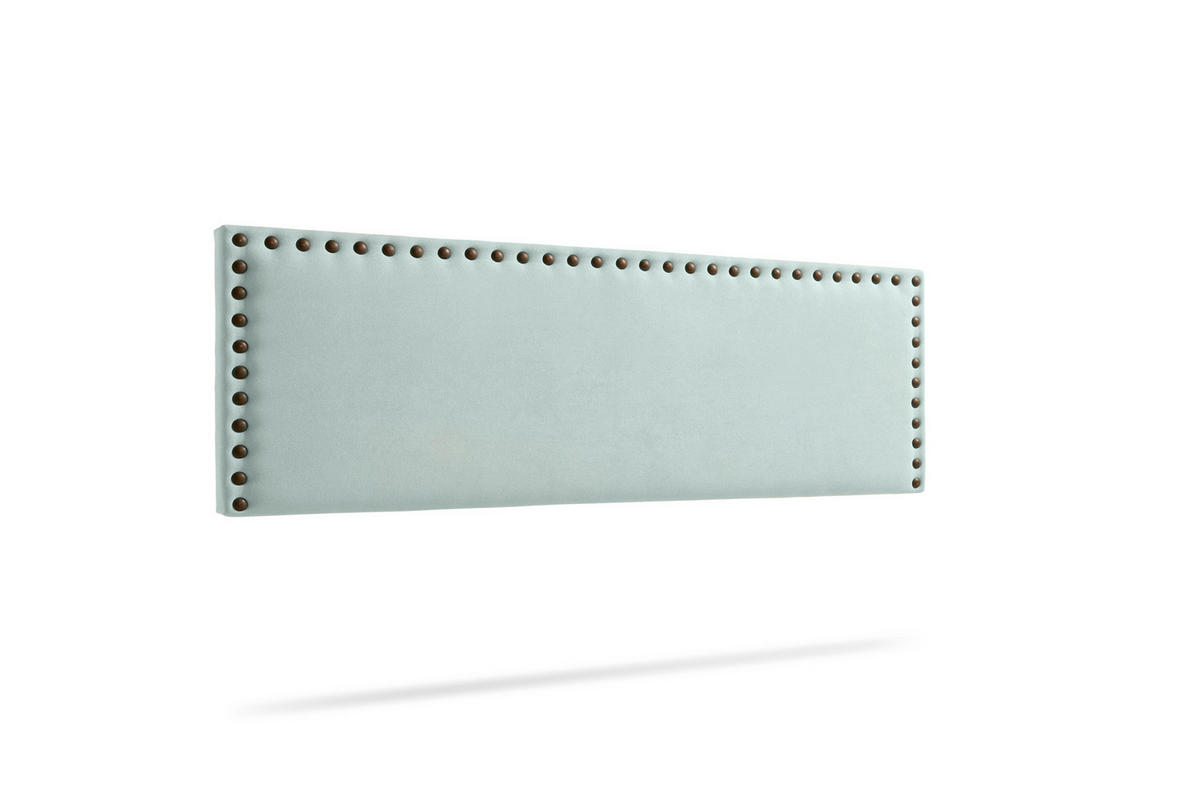 Kopfteil gepolstert MODENA Aqualine 130x55x8 cm - Wassergrün - Moonia - Pastellgrün, Holz (130/55/8cm)