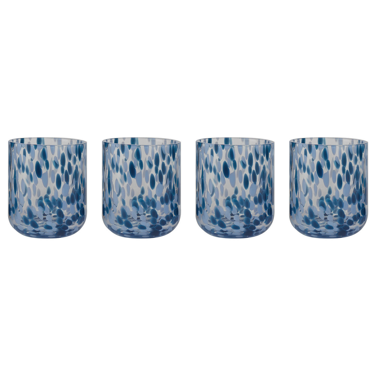 TRINKGLAS (6er-Set) Confetti - Dunkelblau, Glas (0.33L) - Butlers