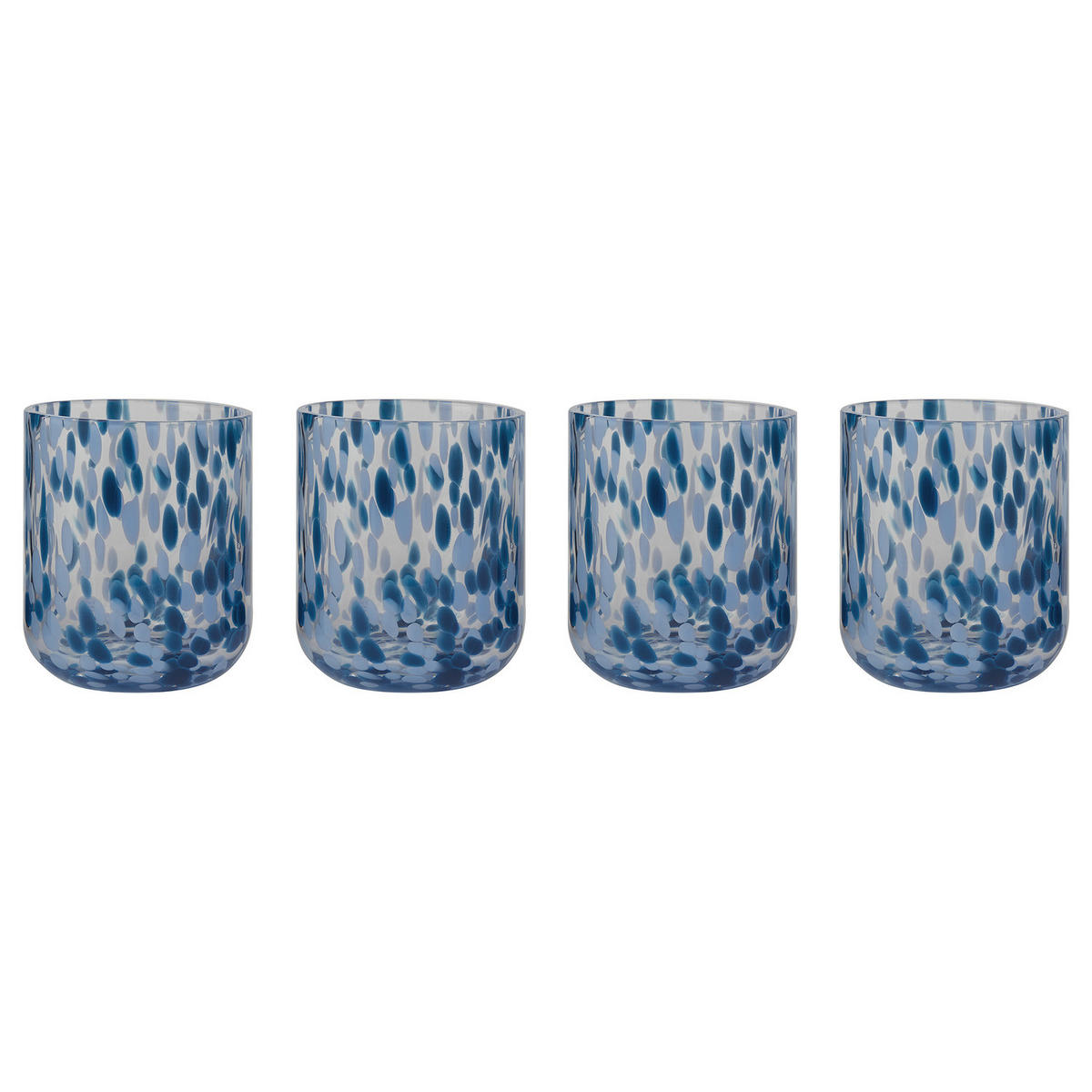 TRINKGLAS (6er-Set) Confetti - Dunkelblau, Glas (0.33L) - Butlers