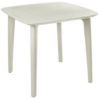 GARTENTISCH 86/86 cm Hellbeige Sorico - Beige, Kunststoff (86/86/77cm) - Beliani