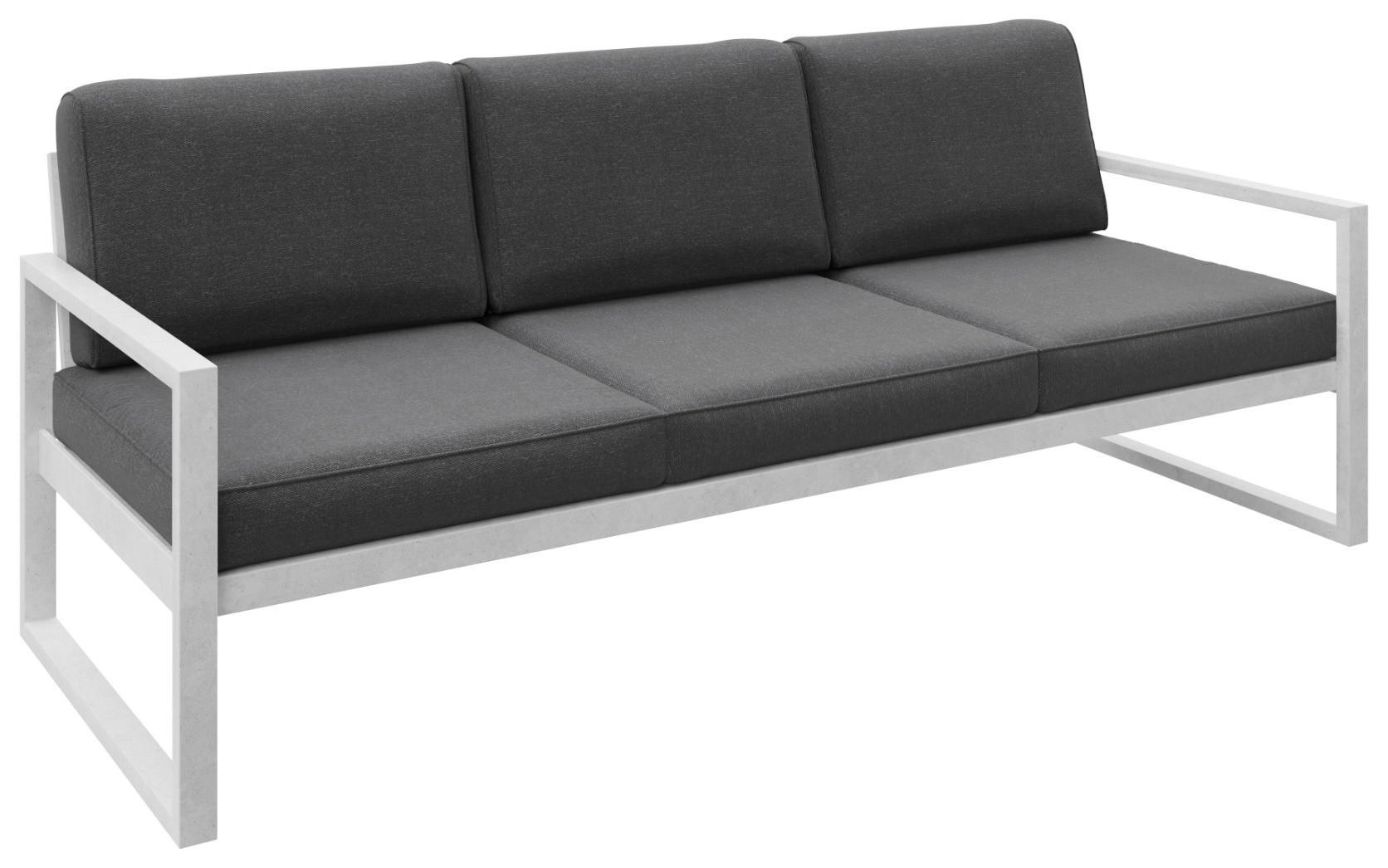 WFL Group Gartenbank Grau 216x86x80 cm