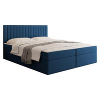 BOXBETT Tirulo - Blau/Schwarz, Holzwerkstoff/Kunststoff (140/200cm) - MIRJAN24