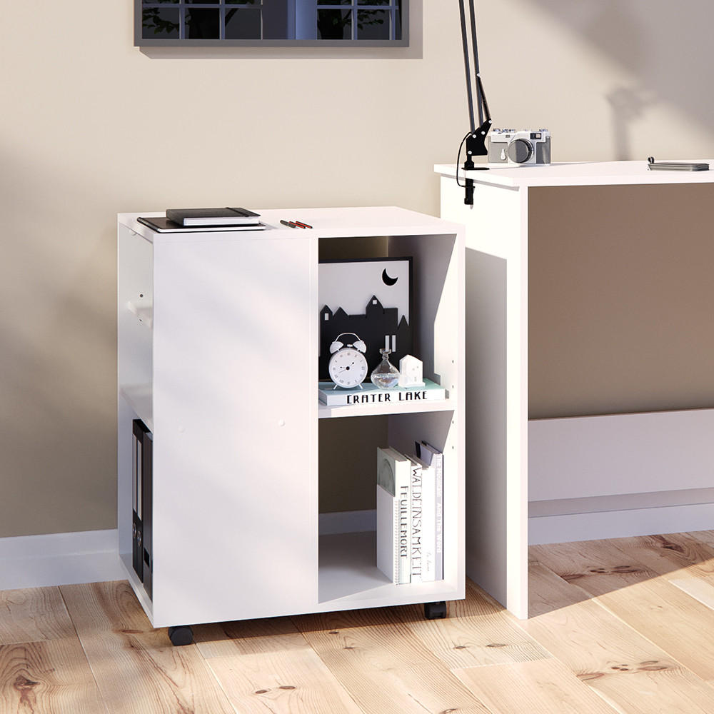 ROLLCONTAINER Weiß 59.4 x 52.6 cm - Weiß, Holzwerkstoff (59.4/72/52.6cm) - Vicco