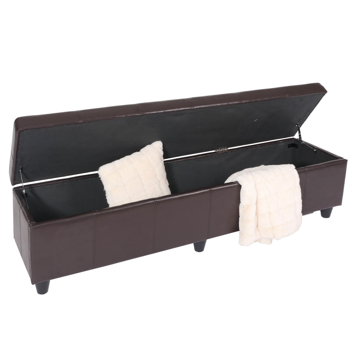 AUFBEWAHRUNGS-TRUHE XXL Braun - Braun, Textil (180/45/45cm) - MCW