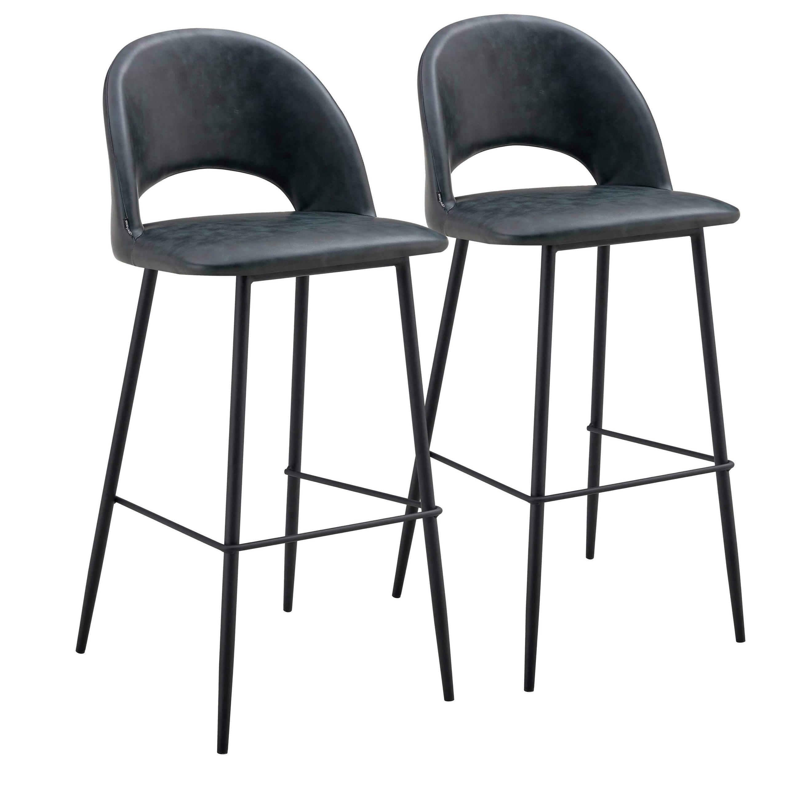 Oviala Barhocker Schwarz 51x103x44 cm