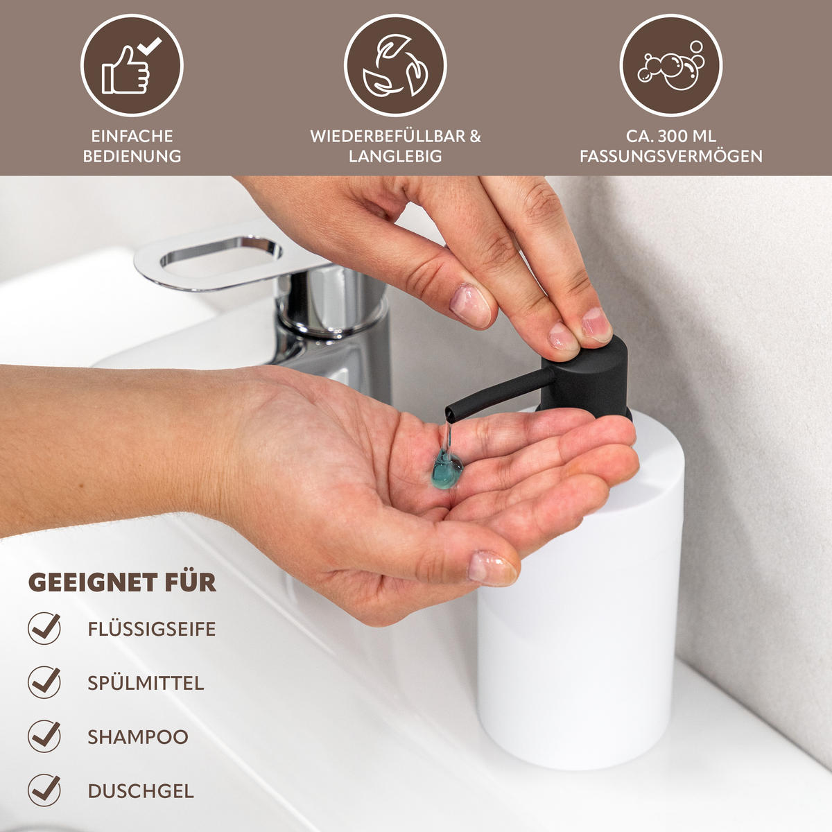 BADEZIMMER-SET SAVONA, Soft-Touch, weiß, rund - Weiß, Kunststoff (7/16/9cm) - bremermann