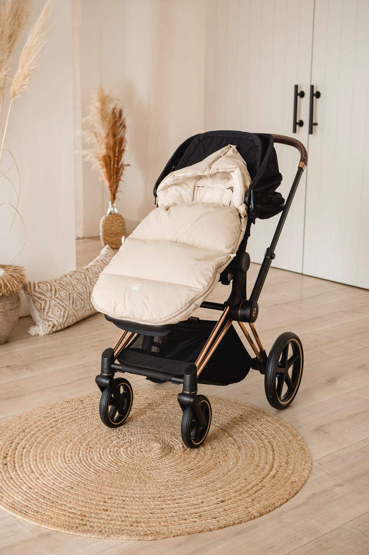 KINDERWAGEN-FUSSSACK Dowwny XL, sand - Beige, Naturmaterialien/Textil (45/7/95cm) - Kaiserbaby