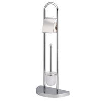 WC-GARNITUR, transparent - Chromfarben, Metall (33/84/17.5cm) - bremermann