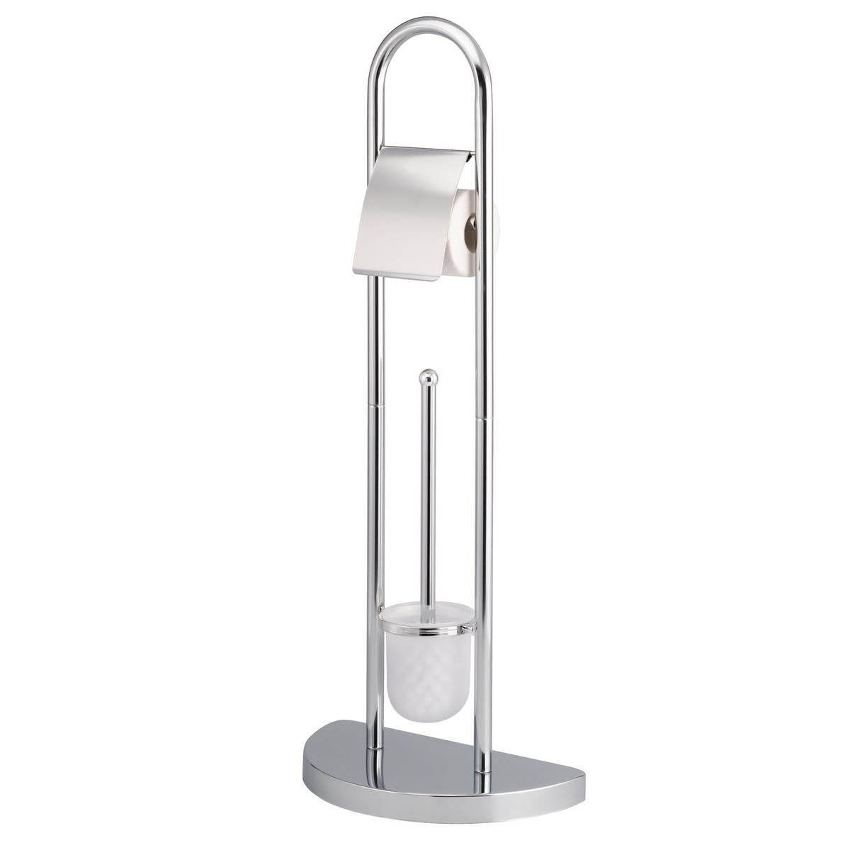 WC-GARNITUR, transparent - Chromfarben, Metall (33/84/17.5cm) - bremermann