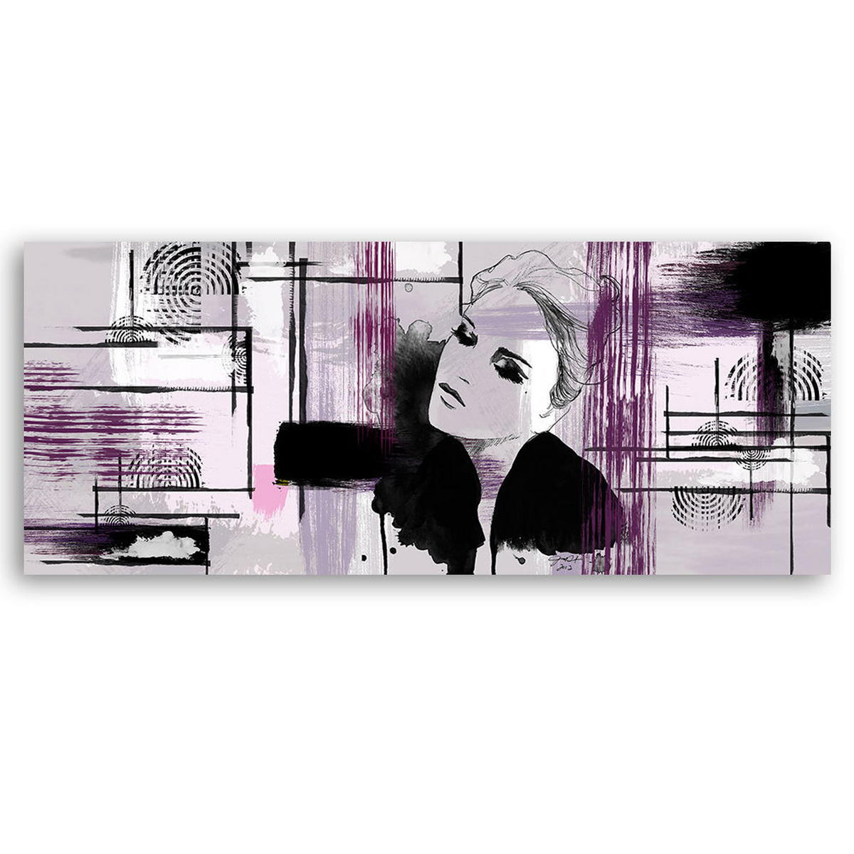 KUNSTDRUCK Rosa 150/50 cm - Pink, Textil (150/50cm) - KUNSTLOFT