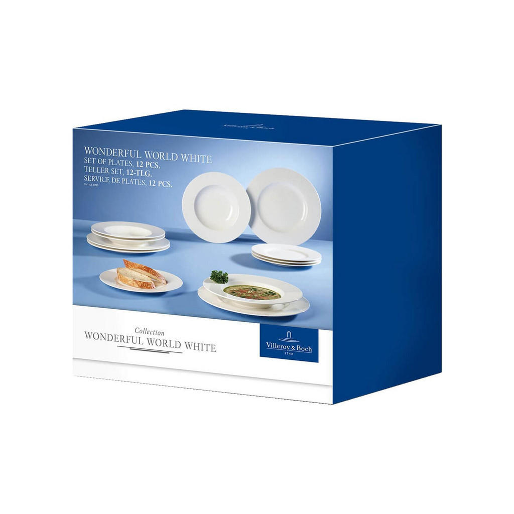 Thumbnail - Villeroy & Boch Teller-Set, Weiß, Keramik, 12-teilig, 36x15x36 cm, Essen & Trinken, Geschirr, Geschirr-Sets, Tafelservic...