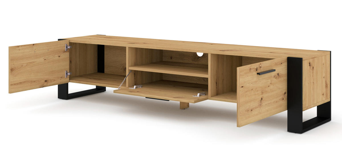 TV LOWBOARD Artisann 200/48/43 - Eiche Artisan, Holzwerkstoff (200/48/43cm) - RAUMHIRSCH FURNITURE