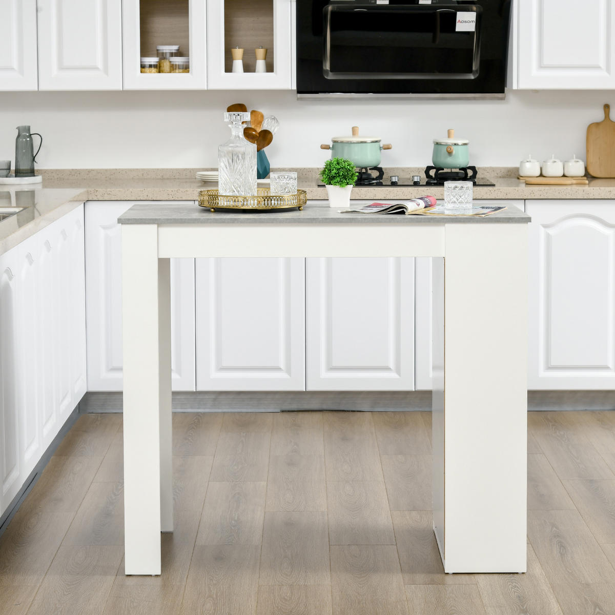 BARTISCH Weiß und Grau 1 Stück - Weiß, Kunststoff (115/50/102.7cm) - GiPP