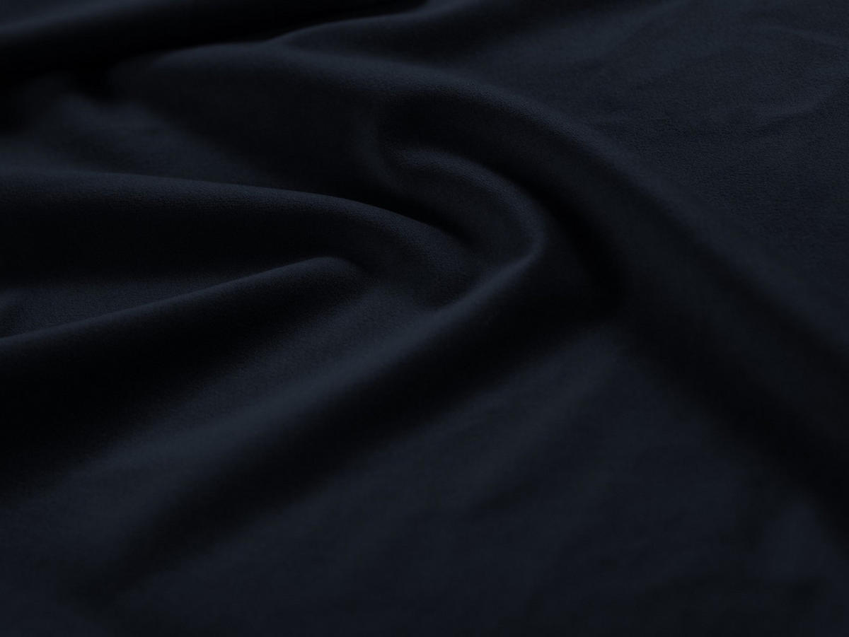 PANORAMASOFA Mamaia aus Samt dunkelblau 9 Sitzplätze - Dunkelblau, Textil (256/75/337cm) - Micadoni