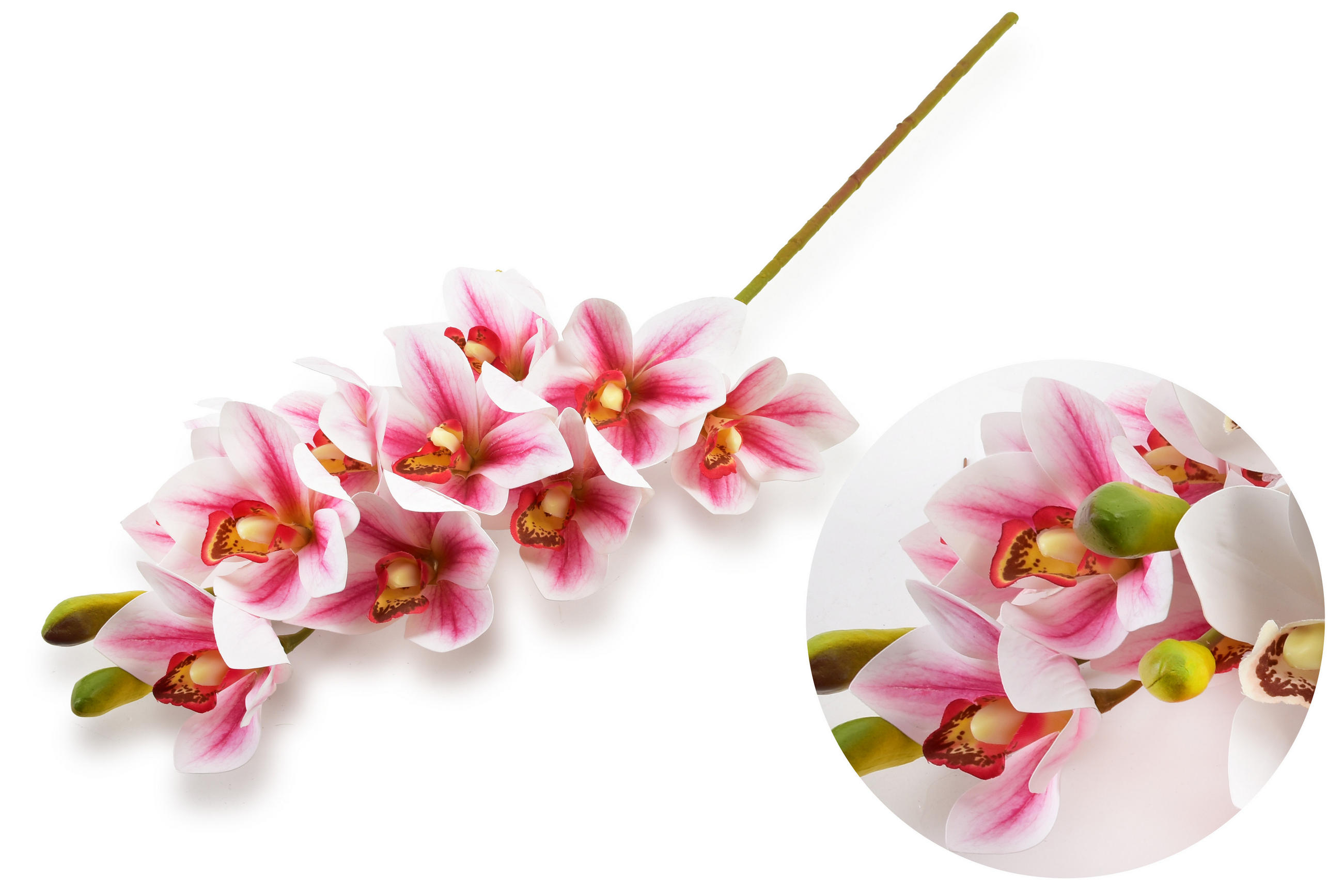 KUNSTBLUME Viridis Orchidee Rosa 74/74/74 cm Kunstoff - Hellrosa, Kunststoff (74cm) - Mondex