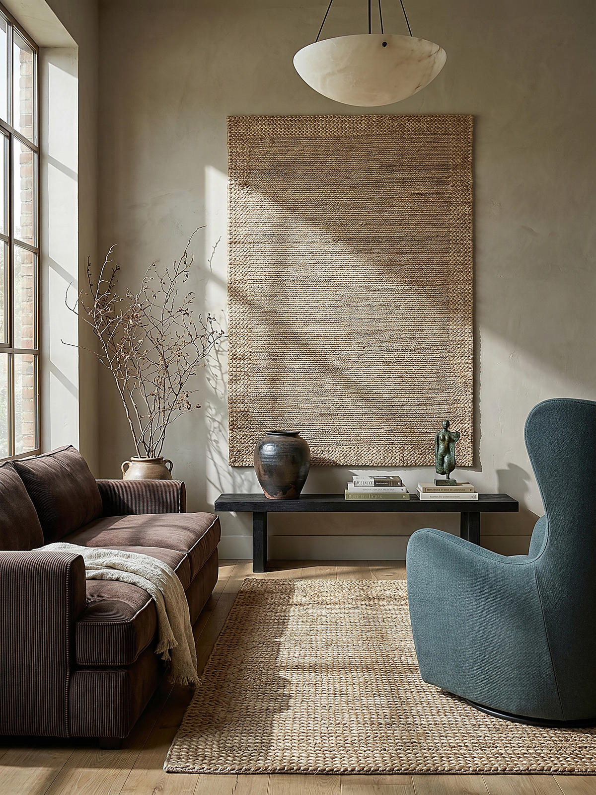 TEPPICH Kurzflor Flechtoptik Muster, Struktur, Flur Natur Rechteckig 120x170 - Beige, Textil (120/170cm) - KADIMA DESIGN
