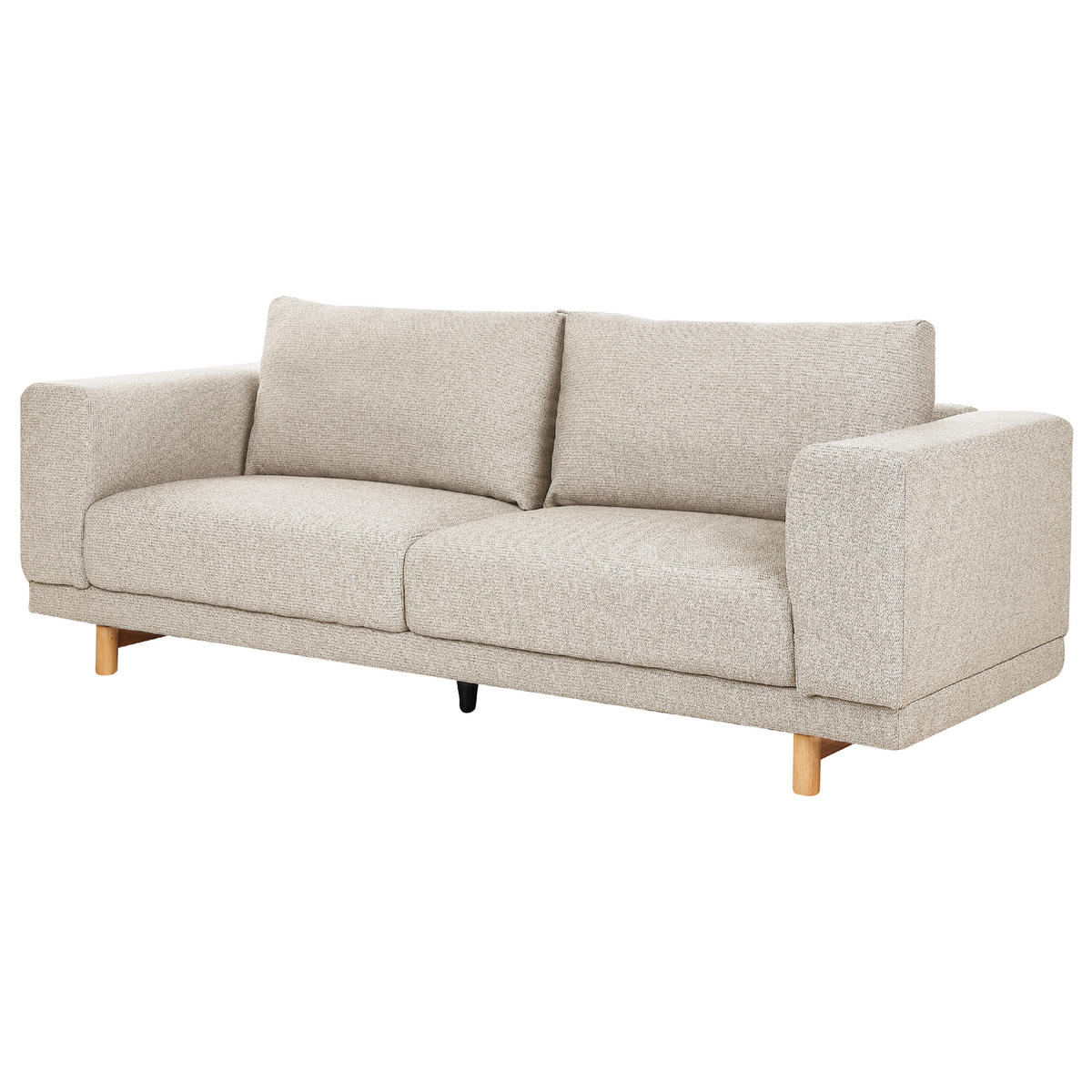 3-SITZER-SOFA Polsterbezug Hellbeige Nivala - Beige, Textil (220/76/84cm) - Beliani