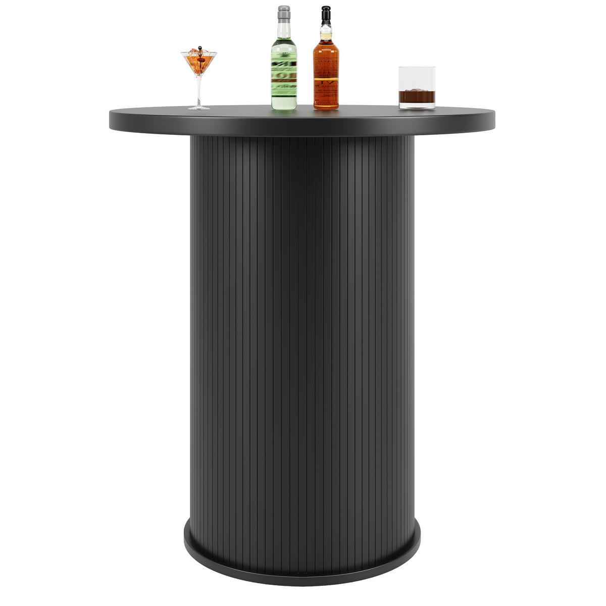 BARTISCH 60/60/91,6 cm, Holzfarben - Schwarz, Holzwerkstoff/Metall (60/91.6/60cm)